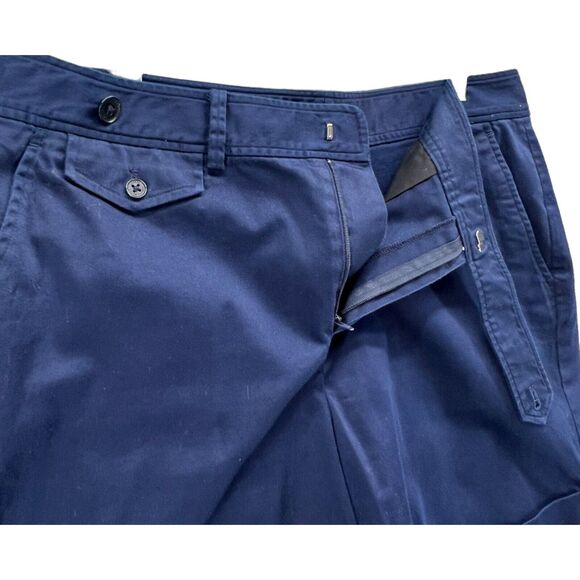 Ralph Lauren LRL Shorts Womens 14 Blue Chino Flat Front Pockets Stretch Nautical - Picture 2 of 12
